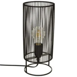 LAMPADA DA TAVOLO NORA NERA H 30CM - E27 40W: vendita online LAMPADA DA TAVOLO NORA NERA H 30CM - E27 40W in offerta