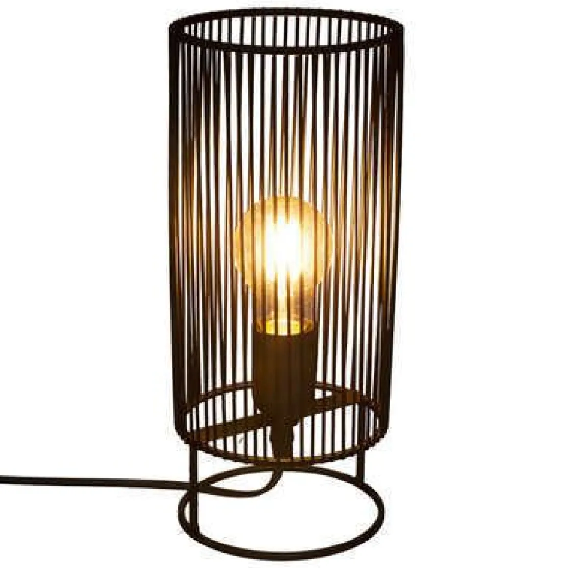 LAMPADA DA TAVOLO NORA NERA H 30CM - E27 40W: vendita online LAMPADA DA TAVOLO NORA NERA H 30CM - E27 40W in offerta