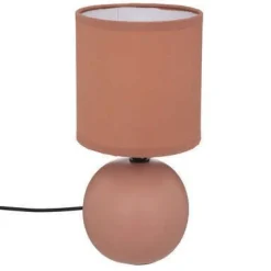 LAMPADA DA TAVOLO TIMEO SALMONE H 25CM - E 14 60WX1: vendita online LAMPADA DA TAVOLO TIMEO SALMONE H 25CM - E 14 60WX1 in offerta