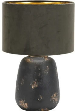 LAMPADA DA TAVOLA IN CERAMICA MARRONE 24X24X36.5CM : vendita online LAMPADA DA TAVOLA IN CERAMICA MARRONE 24X24X36.5CM in offerta
