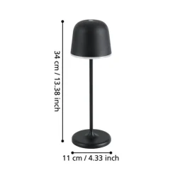 LAMPADA DA TAVOLO MANNERA NERO H. 34CM - 2.2W 3000K 200lm: vendita online LAMPADA DA TAVOLO MANNERA NERO H. 34CM - 2.2W 3000K 200lm in offerta