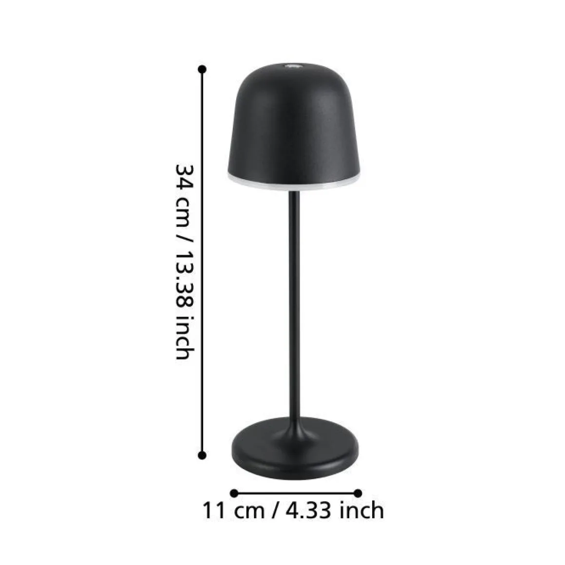 LAMPADA DA TAVOLO MANNERA NERO H. 34CM - 2.2W 3000K 200lm: vendita online LAMPADA DA TAVOLO MANNERA NERO H. 34CM - 2.2W 3000K 200lm in offerta