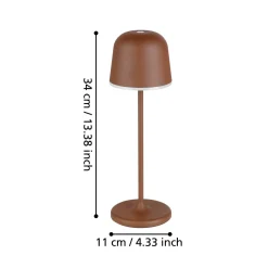 LAMPADA DA TAVOLO MANNERA RAMATO H. 34CM - 2.2W 3000K 200lm: vendita online LAMPADA DA TAVOLO MANNERA RAMATO H. 34CM - 2.2W 3000K 200lm in offerta