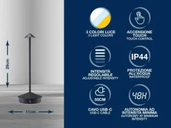 LAMPADA DA TAVOLO SPILLO NERA: vendita online LAMPADA DA TAVOLO SPILLO NERA in offerta