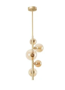 LAMPADARIO 5 LUCI FENIX ORO SATINATO - 5XG9 MAX 28W: vendita online LAMPADARIO 5 LUCI FENIX ORO SATINATO - 5XG9 MAX 28W in offerta