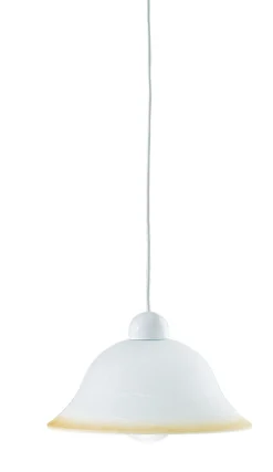 LAMPADARIO ALABASTRO BIANCO CON FASCIA AMBRA D. 30CM - 1XE27 MAX 60W: vendita online LAMPADARIO ALABASTRO BIANCO CON FASCIA AMBRA D. 30CM - 1XE27 MAX 60W in offerta