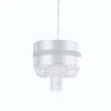 LAMPADARIO CHIGNON BIANCO+PENDEL ART.MT3202020 D. 40CM - 1XE27 60W: vendita online LAMPADARIO CHIGNON BIANCO+PENDEL ART.MT3202020 D. 40CM - 1XE27 60W in offerta
