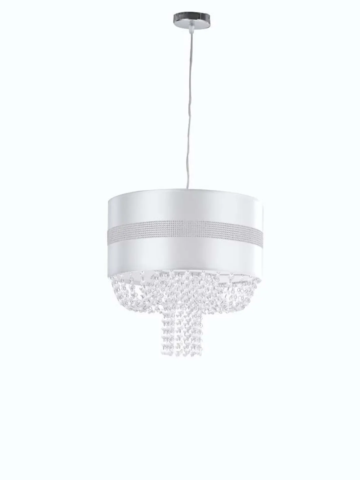 LAMPADARIO CHIGNON BIANCO+PENDEL ART.MT3202020 D. 40CM - 1XE27 60W: vendita online LAMPADARIO CHIGNON BIANCO+PENDEL ART.MT3202020 D. 40CM - 1XE27 60W in offerta