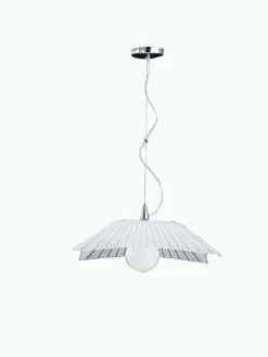 LAMPADARIO ISIDE BIANCO PD CROMO D. 45CM 50x50X11CM - 1XE27 MAX 60W: vendita online LAMPADARIO ISIDE BIANCO PD CROMO D. 45CM 50x50X11CM - 1XE27 MAX 60W in offerta