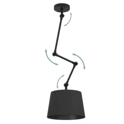 LAMPADARIO PISTUNIO NERO H. 129CM - 1X40W E27: vendita online LAMPADARIO PISTUNIO NERO H. 129CM - 1X40W E27 in offerta