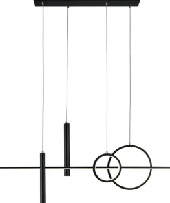LAMPADARIO A LED LESLIE NERO L.100CM - 36W 4000K 2000lm: vendita online LAMPADARIO A LED LESLIE NERO L.100CM - 36W 4000K 2000lm in offerta