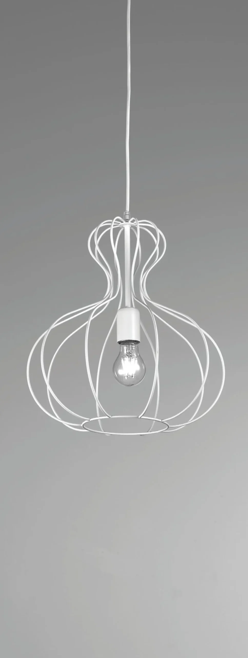 LAMPADARIO AMPOLLA BIANCA - 1XE27: vendita online LAMPADARIO AMPOLLA BIANCA - 1XE27 in offerta