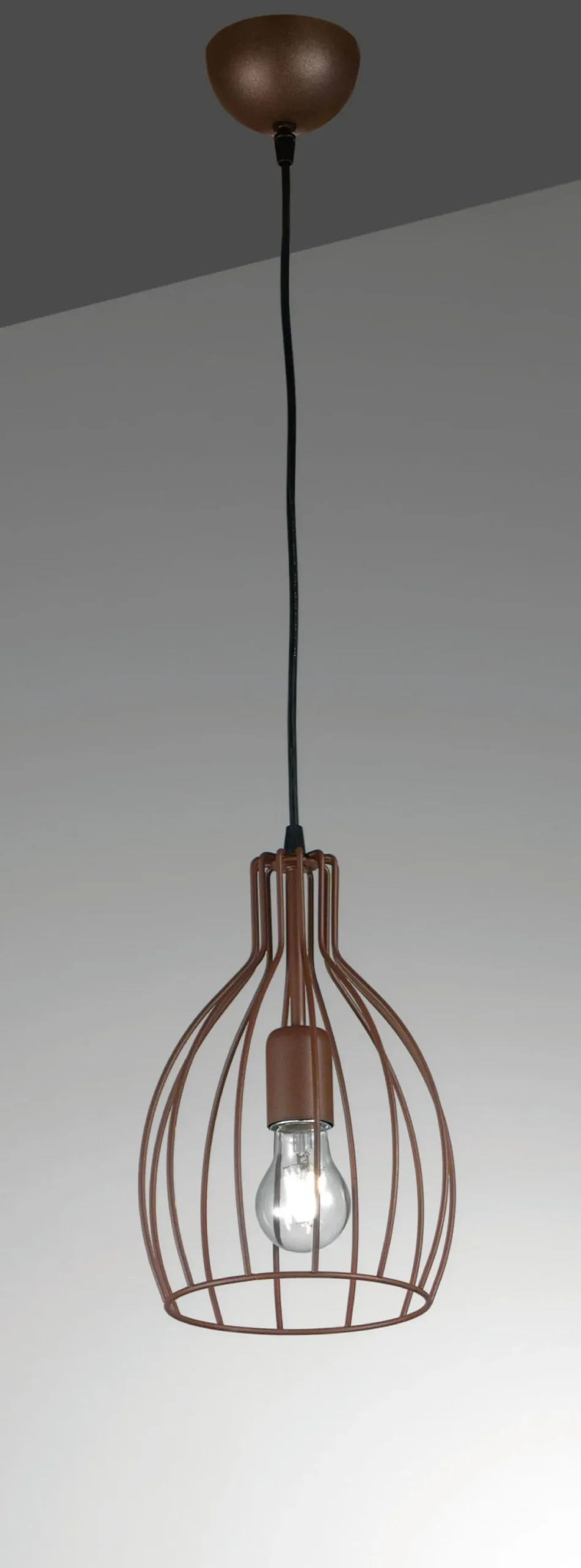 LAMPADARIO CORTEN BOTTIGLIA - 1XE27 : vendita online LAMPADARIO CORTEN BOTTIGLIA - 1XE27 in offerta
