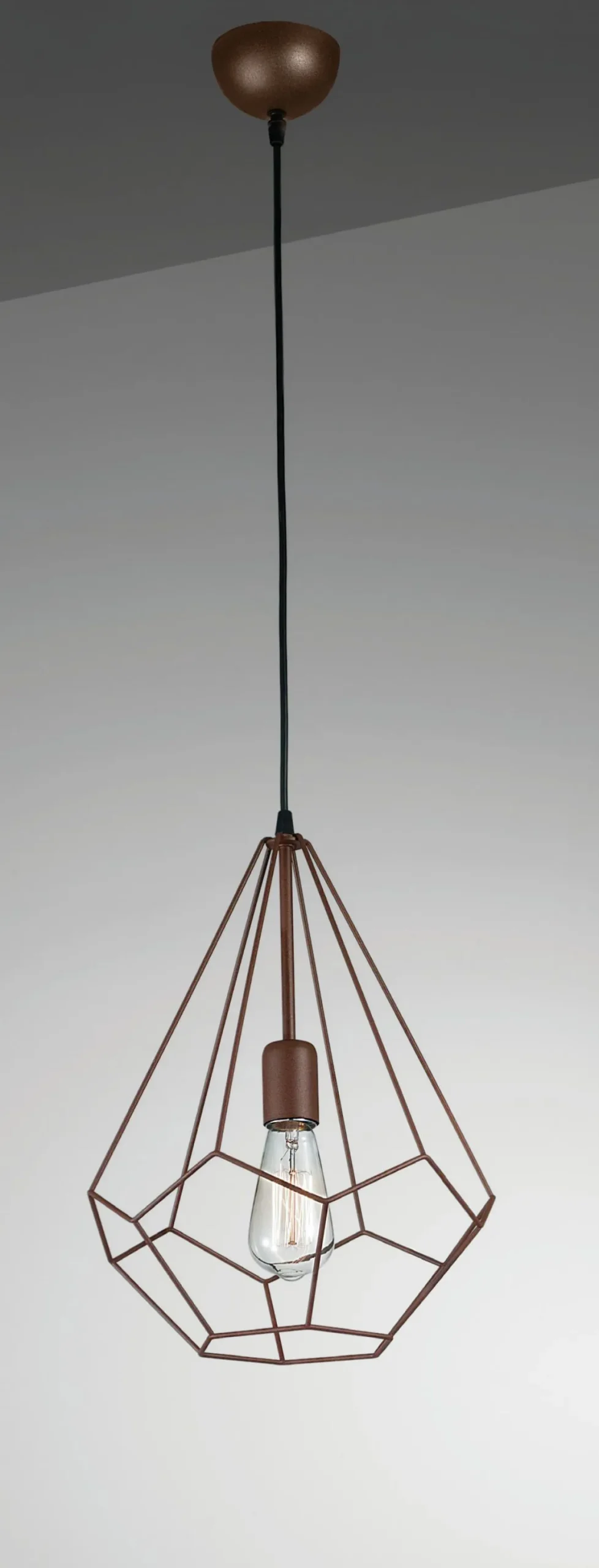 LAMPADARIO DIAMANTE CORTEN - 1XE27: vendita online LAMPADARIO DIAMANTE CORTEN - 1XE27 in offerta