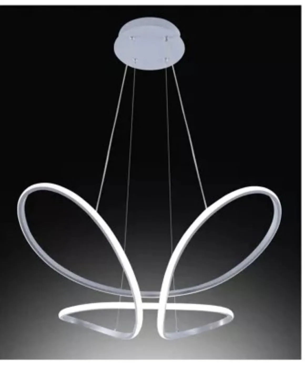 LAMPADARIO FARFALLA A LED SILVER L 63CM : vendita online LAMPADARIO FARFALLA A LED SILVER L 63CM in offerta