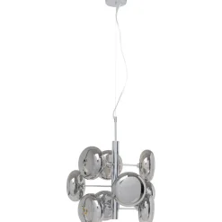 LAMPADARIO HEADLIGHT 9 LUCI CROMATO 53X53 H 155CM - 230V 50/60HZ 30W G9: vendita online LAMPADARIO HEADLIGHT 9 LUCI CROMATO 53X53 H 155CM - 230V 50/60HZ 30W G9 in offerta