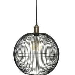 LAMPADARIO IN METALLO NERO D. 34CM: vendita online LAMPADARIO IN METALLO NERO D. 34CM in offerta