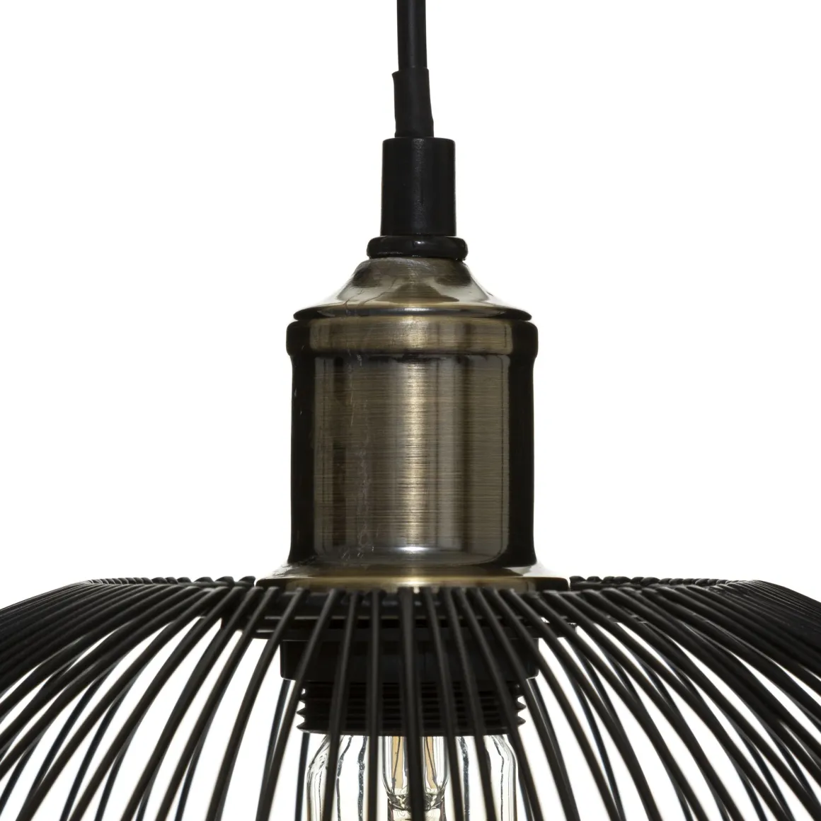 LAMPADARIO IN METALLO NERO D. 34CM: vendita online LAMPADARIO IN METALLO NERO D. 34CM in offerta