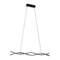 LAMPADARIO LED LASANA 3 NERO L98.5 H120CM - 5300lm 3000K 36W: vendita online LAMPADARIO LED LASANA 3 NERO L98.5 H120CM - 5300lm 3000K 36W in offerta