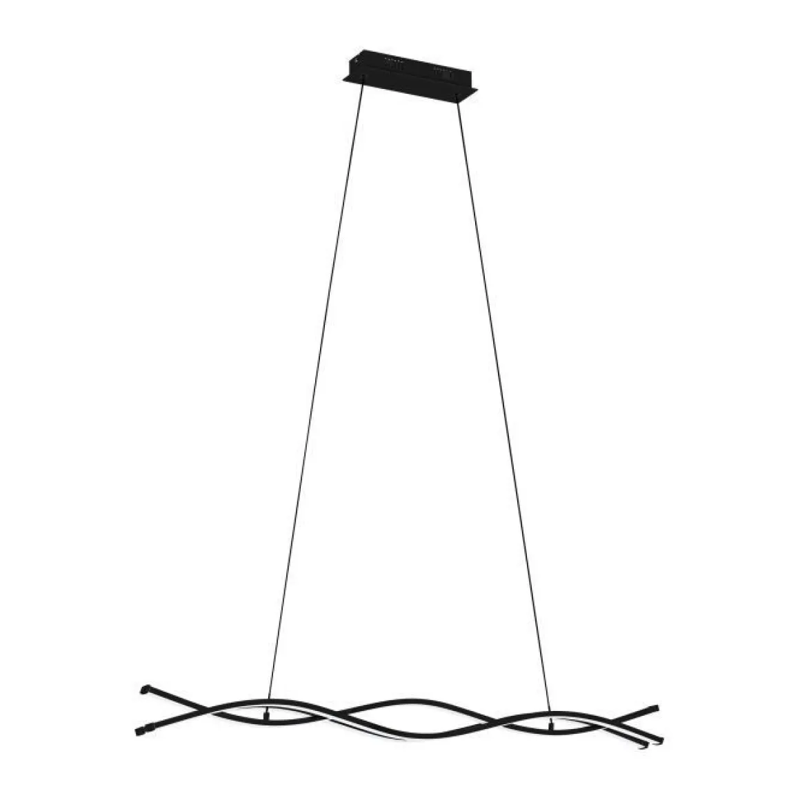LAMPADARIO LED LASANA 3 NERO L98.5 H120CM - 5300lm 3000K 36W: vendita online LAMPADARIO LED LASANA 3 NERO L98.5 H120CM - 5300lm 3000K 36W in offerta
