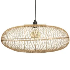 LAMPADARIO LOREN IN BAMBÙ NATURALE D 60CM - E27 40W: vendita online LAMPADARIO LOREN IN BAMBÙ NATURALE D 60CM - E27 40W in offerta