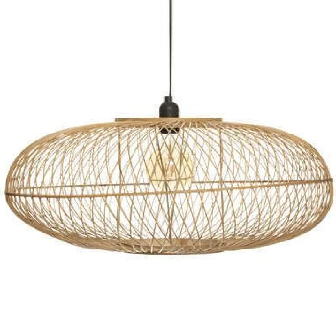 LAMPADARIO LOREN IN BAMBÙ NATURALE D 60CM - E27 40W: vendita online LAMPADARIO LOREN IN BAMBÙ NATURALE D 60CM - E27 40W in offerta