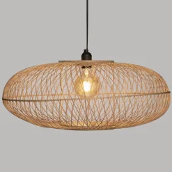 LAMPADARIO LOREN IN BAMBÙ NATURALE D 60CM - E27 40W: vendita online LAMPADARIO LOREN IN BAMBÙ NATURALE D 60CM - E27 40W in offerta