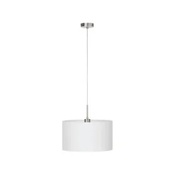 LAMPADARIO 1 LUCE PASTERI SATINATO/BIANCO 38CM - 1X60W E27: vendita online LAMPADARIO 1 LUCE PASTERI SATINATO/BIANCO 38CM - 1X60W E27 in offerta