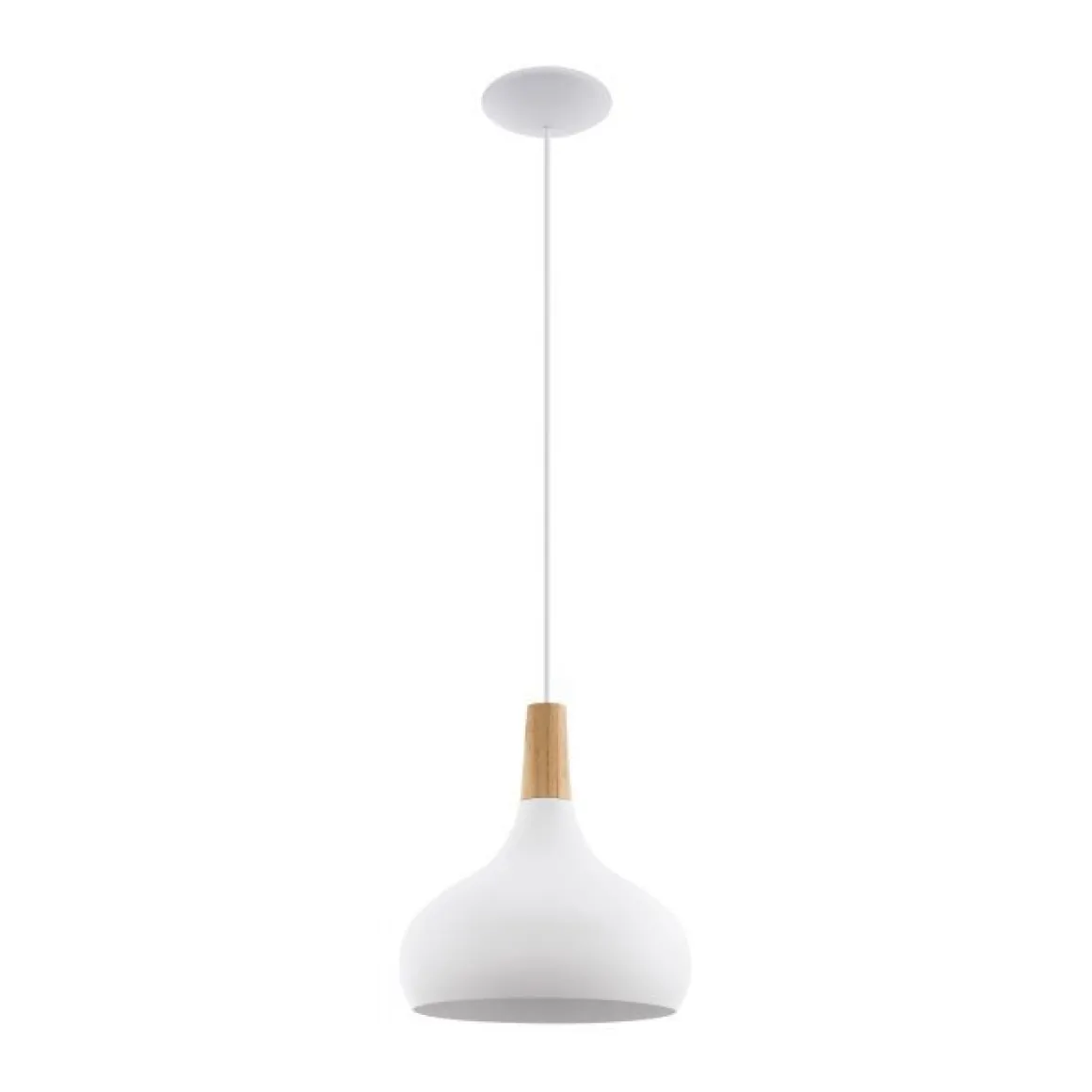LAMPADARIO 1 LUCE SABINAR BIANCO/MARRONE 28CM - 1X60W E27: vendita online LAMPADARIO 1 LUCE SABINAR BIANCO/MARRONE 28CM - 1X60W E27 in offerta