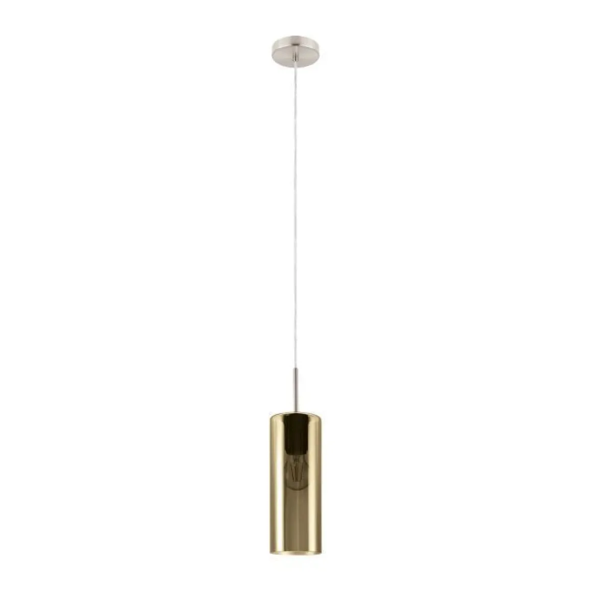 LAMPADARIO 1 LUCE SELVINO ORO FUME' D10XH110CM - 1X15W E27: vendita online LAMPADARIO 1 LUCE SELVINO ORO FUME' D10XH110CM - 1X15W E27 in offerta