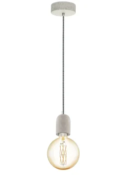 LAMPADARIO 1 LUCE YORTH GRGIO H. 200CM - 1X60W E27: vendita online LAMPADARIO 1 LUCE YORTH GRGIO H. 200CM - 1X60W E27 in offerta