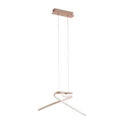 LAMPADARIO 2 LUCI A LED PALOZZA ROSA L70.5 H110CM - 2X1500lm 3000K 2X11W: vendita online LAMPADARIO 2 LUCI A LED PALOZZA ROSA L70.5 H110CM - 2X1500lm 3000K 2X11W in offerta