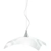 LAMPADARIO MIRO' BIANCO GRANIGLIATO PENDEL CROMATO 45X45X10,5 - 1XE27 MAX 60W: vendita online LAMPADARIO MIRO' BIANCO GRANIGLIATO PENDEL CROMATO 45X45X10,5 - 1XE27 MAX 60W in offerta
