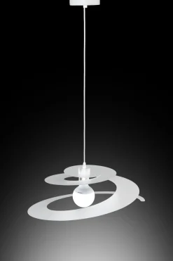 LAMPADARIO SPIRALE D. 50CM BIANCO - 1XE27 MAX 42W: vendita online LAMPADARIO SPIRALE D. 50CM BIANCO - 1XE27 MAX 42W in offerta