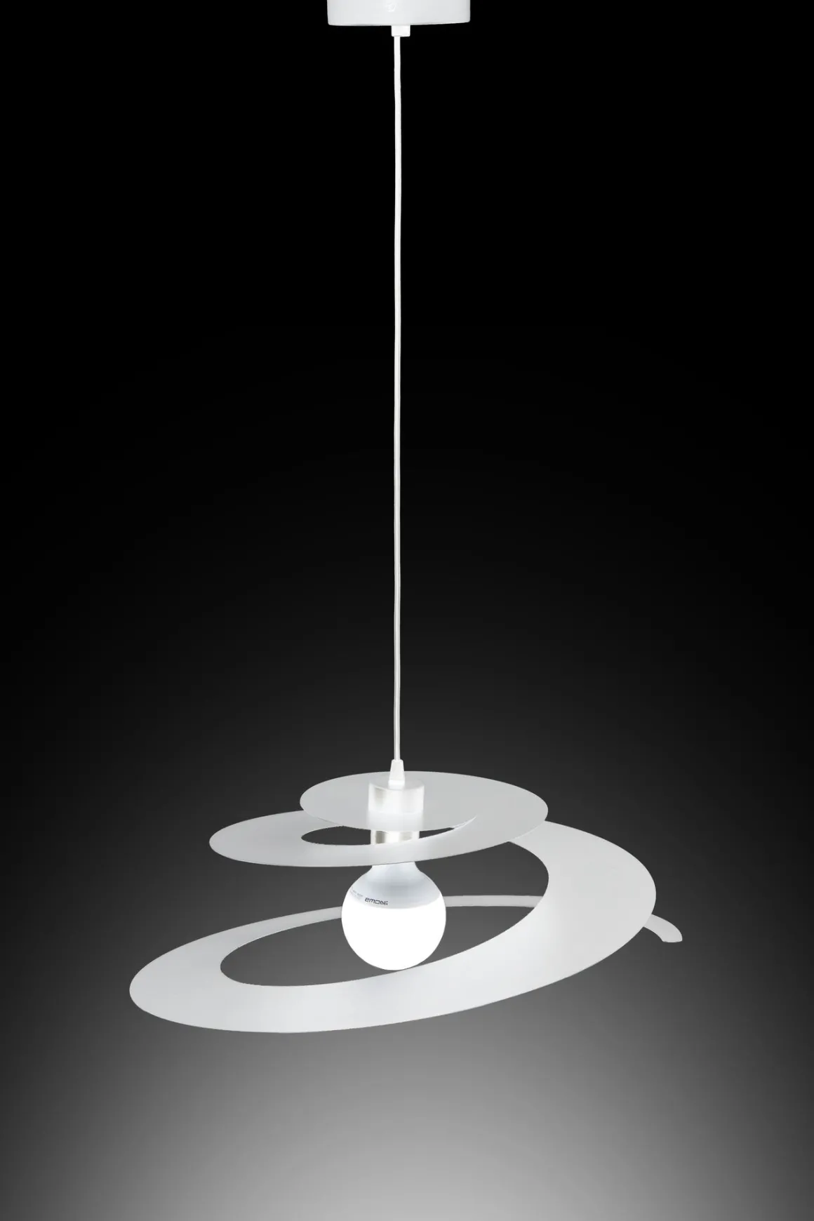 LAMPADARIO SPIRALE D. 50CM BIANCO - 1XE27 MAX 42W: vendita online LAMPADARIO SPIRALE D. 50CM BIANCO - 1XE27 MAX 42W in offerta