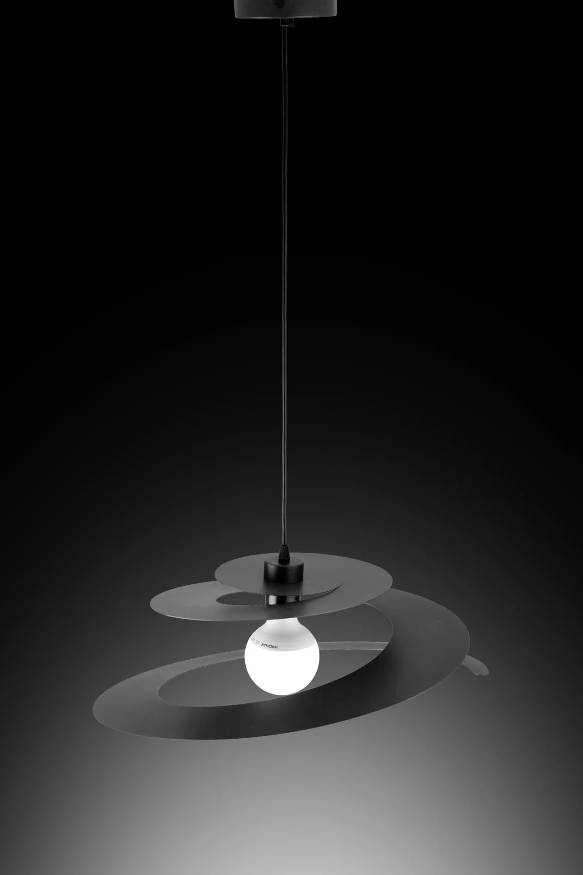 LAMPADARIO SPIRALE D. 50CM NERO - 1XE27 MAX 42W: vendita online LAMPADARIO SPIRALE D. 50CM NERO - 1XE27 MAX 42W in offerta