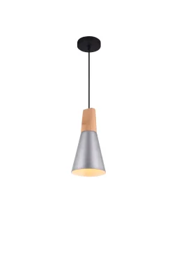 Lampada Soffitto in offerta: Lampada metallo argento e legno