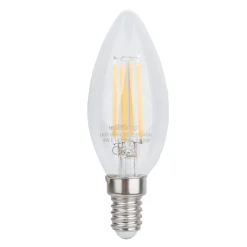 LAMPADINA FILI LED-C35 OLIVA 4W E14 2700K LUCE CALDA: vendita online LAMPADINA FILI LED-C35 OLIVA 4W E14 2700K LUCE CALDA in offerta