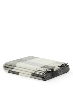 LANEROSSI PLAID LAGORAI : PLAID IN LANA VERGINE CM 130X170 ANTRACITE