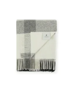 LANEROSSI PLAID LAGORAI : PLAID IN LANA VERGINE CM 130X170 ANTRACITE