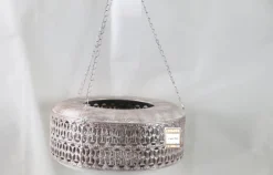 LANTERNA IN METALLO ROTONDA DA APPENDERE IN ARGENTO H 13XD 29CM: vendita online LANTERNA IN METALLO ROTONDA DA APPENDERE IN ARGENTO H 13XD 29CM in offerta