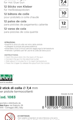 LEBEZ - CONFEZIONE 12 STICK COLLA A CALDO : vendita online LEBEZ - CONFEZIONE 12 STICK COLLA A CALDO in offerta