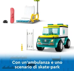LEGO CITY - AMBULANZA DI EMERGENZA E SNOWBOARDER: vendita online LEGO CITY - AMBULANZA DI EMERGENZA E SNOWBOARDER in offerta