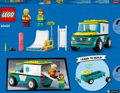 LEGO CITY - AMBULANZA DI EMERGENZA E SNOWBOARDER: vendita online LEGO CITY - AMBULANZA DI EMERGENZA E SNOWBOARDER in offerta