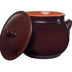 LEGUMIERA 4 MANICI LINEA BRUNA IN TERRACOTTA DIAM. 20CM