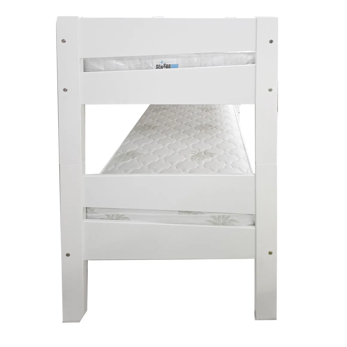 LETTO A CASTELLO IN LEGNO MASSELLO BIANCO