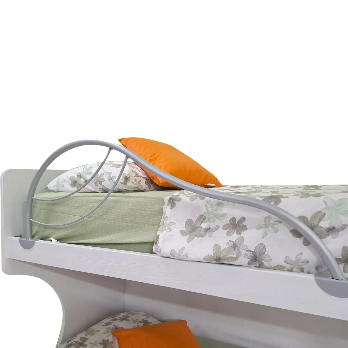 LETTO A CASTELLO MOD. FLY FRASSINO NUVOLA, SEDANO E ALBICOCCA