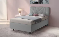 LETTO CONTENITORE POP 1 PIAZZA E 1/2 TESSUTO LYCRA GRIGIO LIGHT