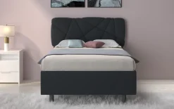 LETTO CONTENITORE POP 1 PIAZZA E 1/2 TESSUTO LYCRA ANTRACITE