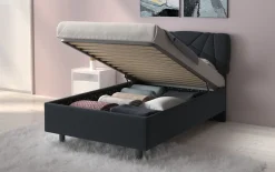 LETTO CONTENITORE POP 1 PIAZZA E 1/2 TESSUTO LYCRA ANTRACITE